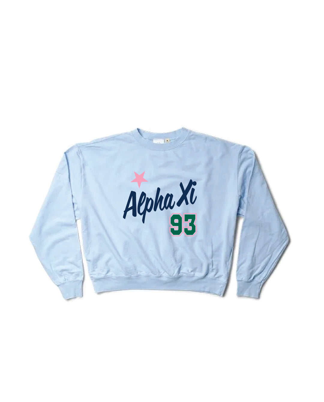 Est Year Arctic Blue Light Weight Sorority Crewneck