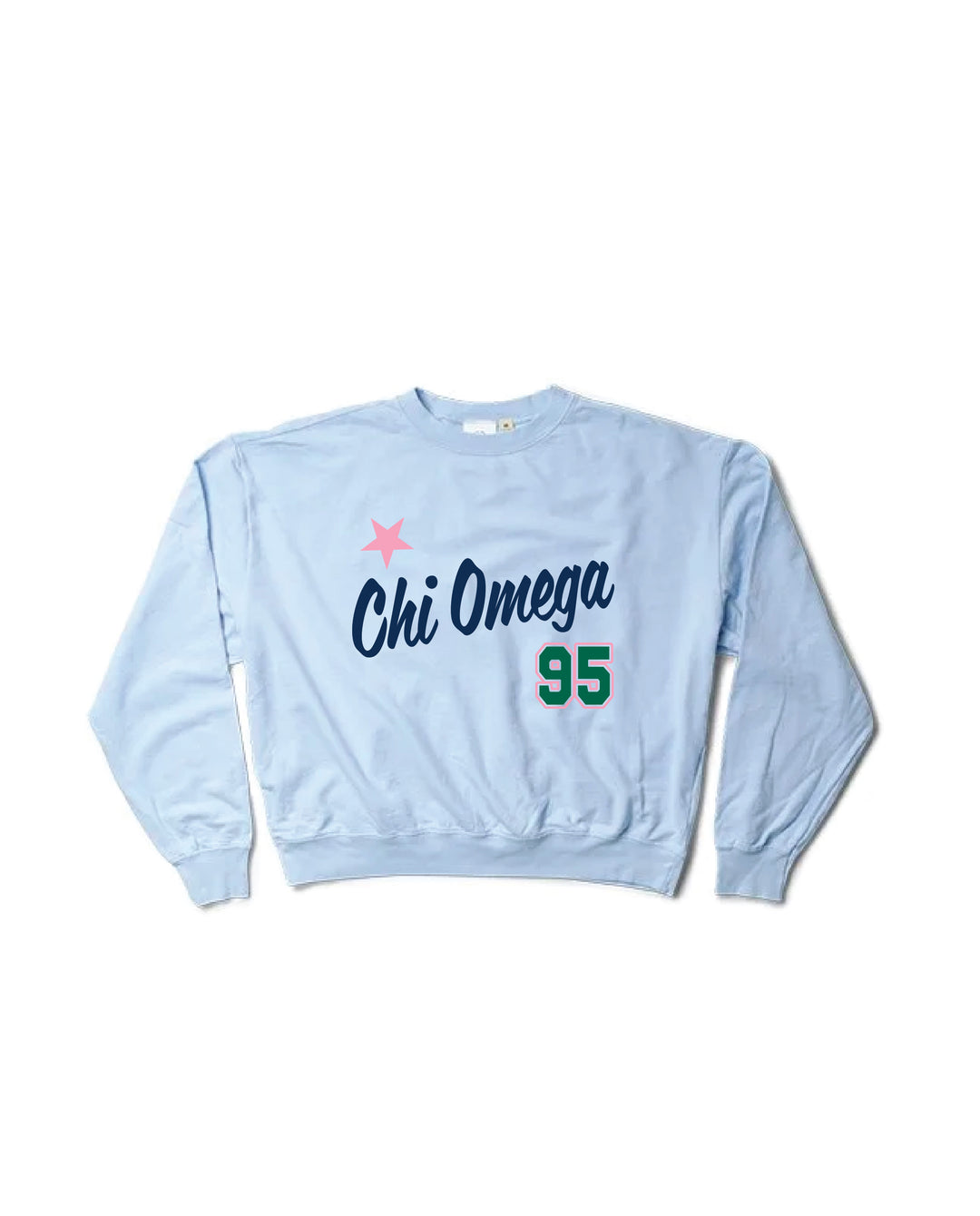 Est Year Arctic Blue Light Weight Sorority Crewneck