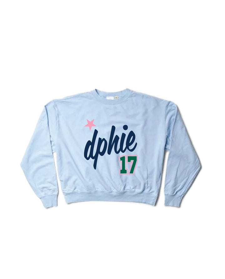 Est Year Arctic Blue Light Weight Sorority Crewneck