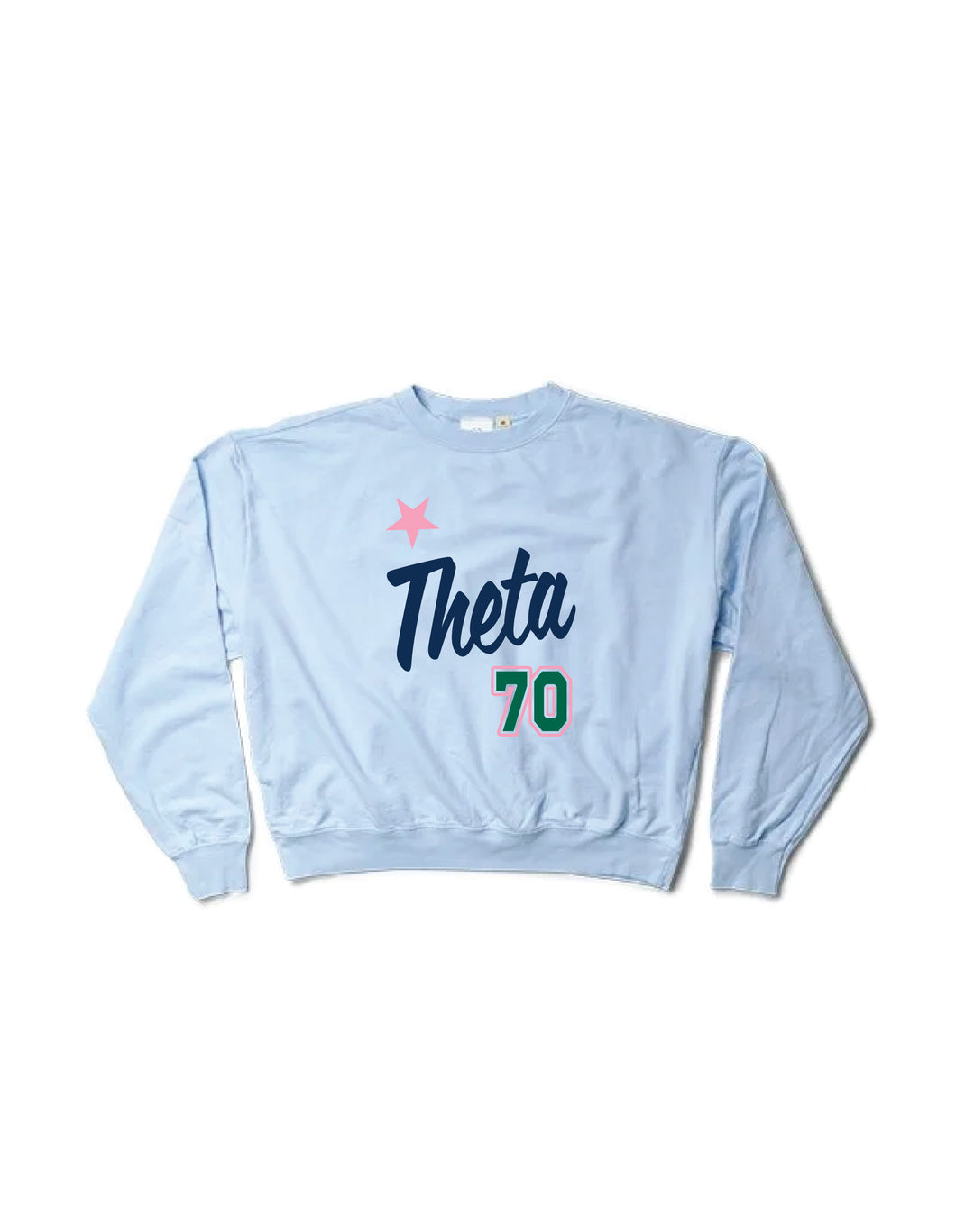 Est Year Arctic Blue Light Weight Sorority Crewneck