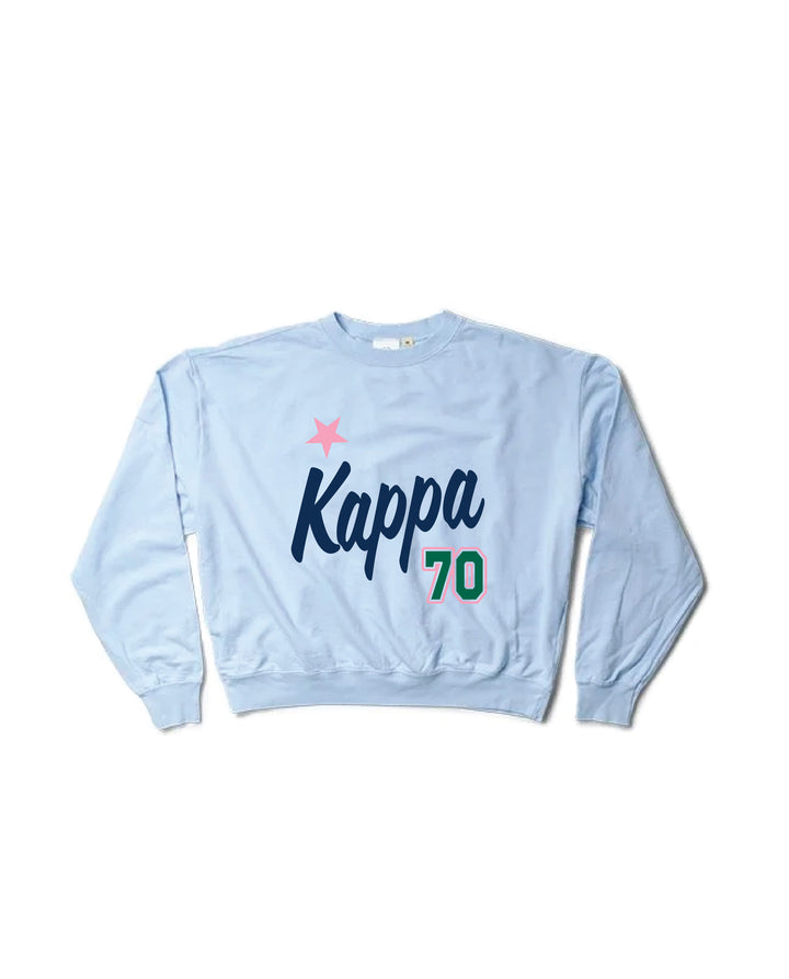Est Year Arctic Blue Light Weight Sorority Crewneck