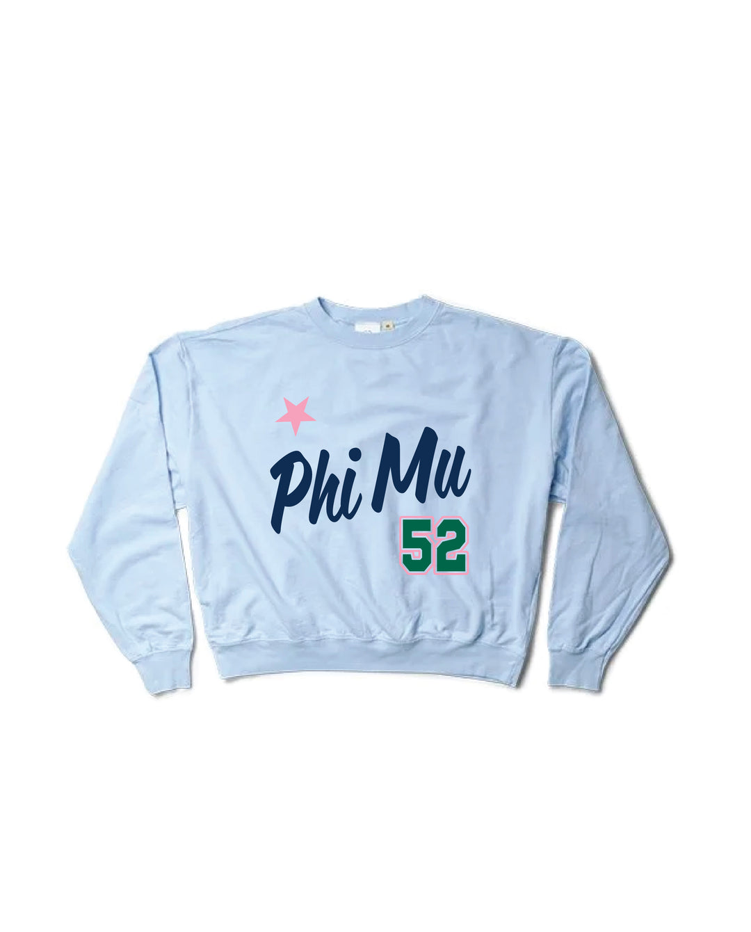 Est Year Arctic Blue Light Weight Sorority Crewneck
