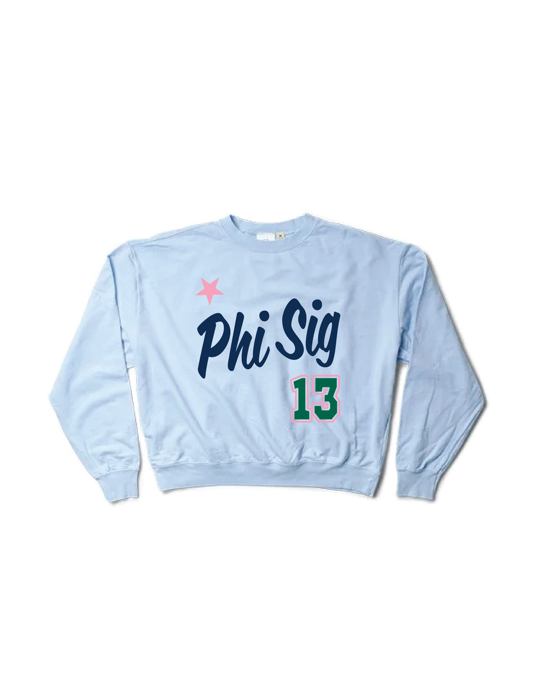 Est Year Arctic Blue Light Weight Sorority Crewneck
