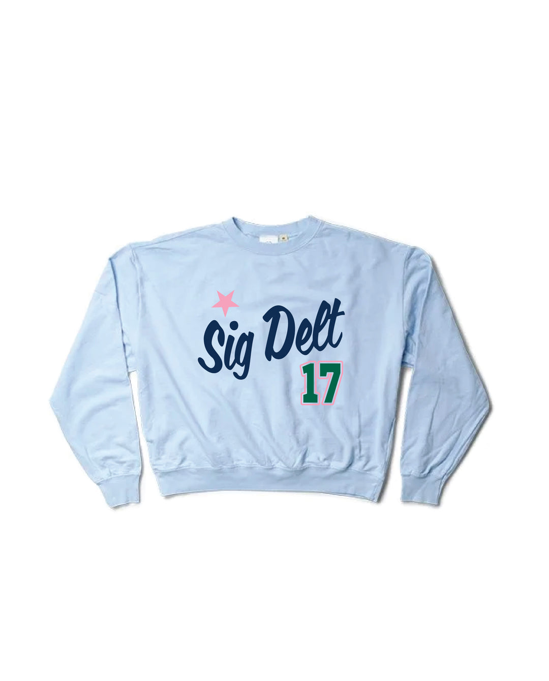 Est Year Arctic Blue Light Weight Sorority Crewneck