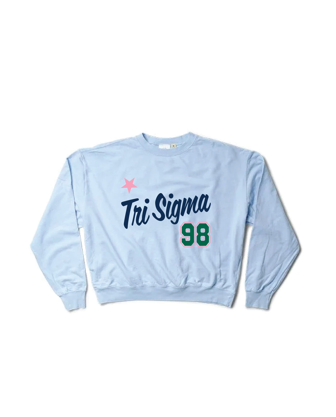 Est Year Arctic Blue Light Weight Sorority Crewneck