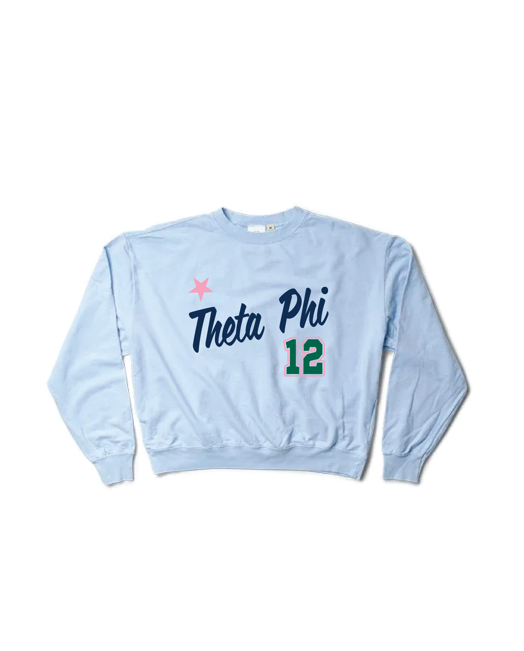 Est Year Arctic Blue Light Weight Sorority Crewneck