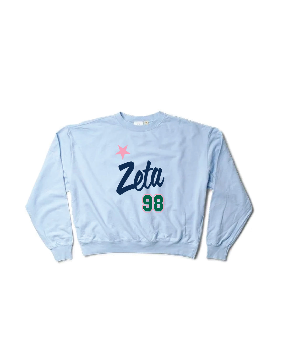 Est Year Arctic Blue Light Weight Sorority Crewneck