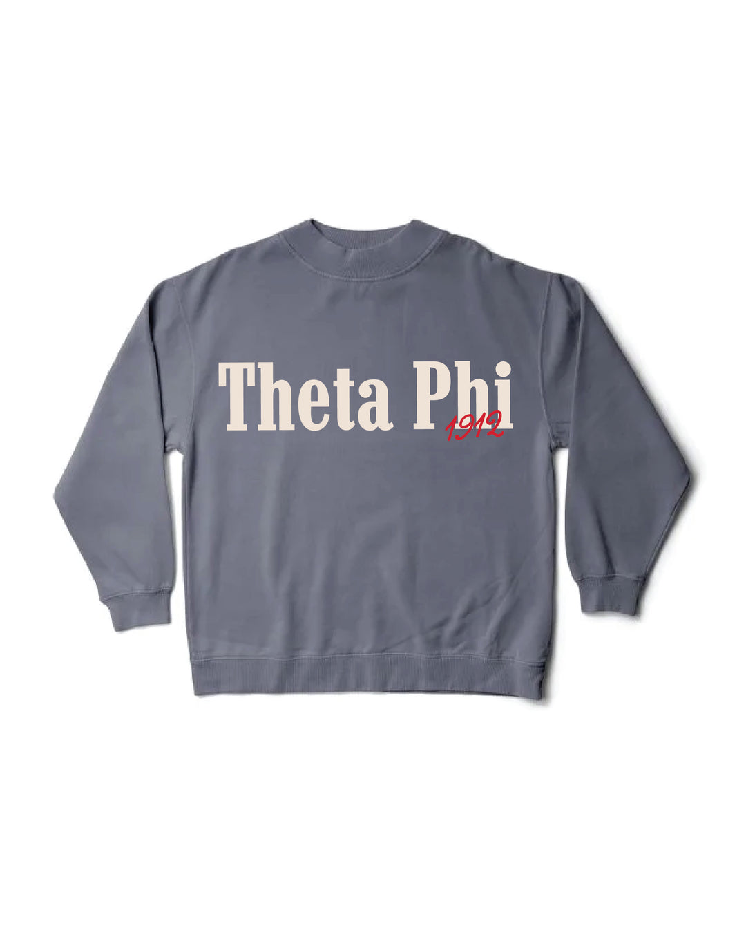 Simple Est Year Mock Neck Sorority Crewneck