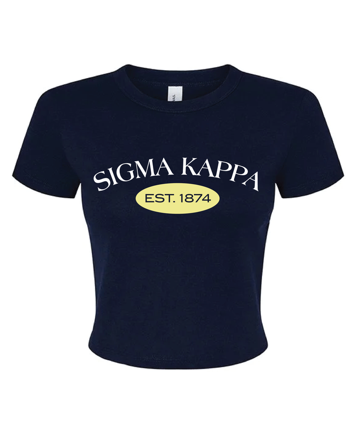 Est Year Vintage Sorority Baby Tee