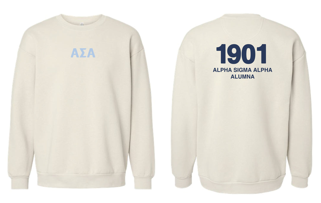 Est Year Alumna Sorority Crewneck 2XL
