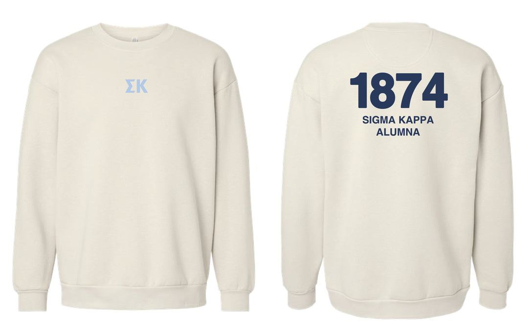 Est Year Alumna Sorority Crewneck 2XL