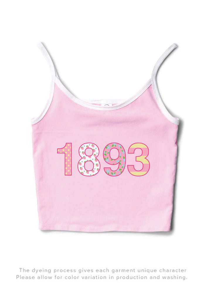 Est Year Coquette Sorority Bubblegum/White Contrast Tank - 2XL