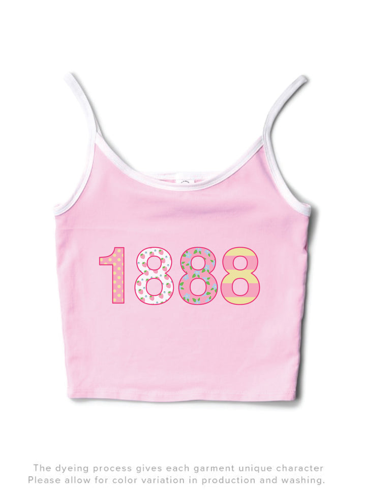 Est Year Coquette Sorority Bubblegum/White Contrast Tank - 2XL
