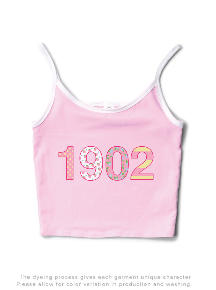 Est Year Coquette Sorority Bubblegum/White Contrast Tank - 2XL