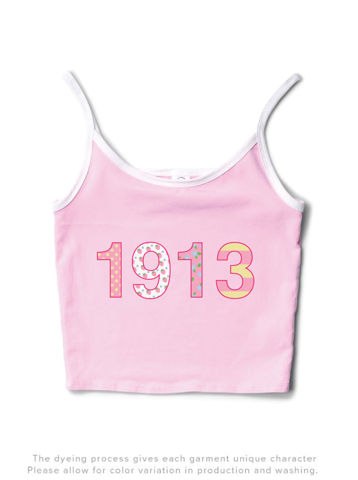 Est Year Coquette Sorority Bubblegum/White Contrast Tank - 2XL