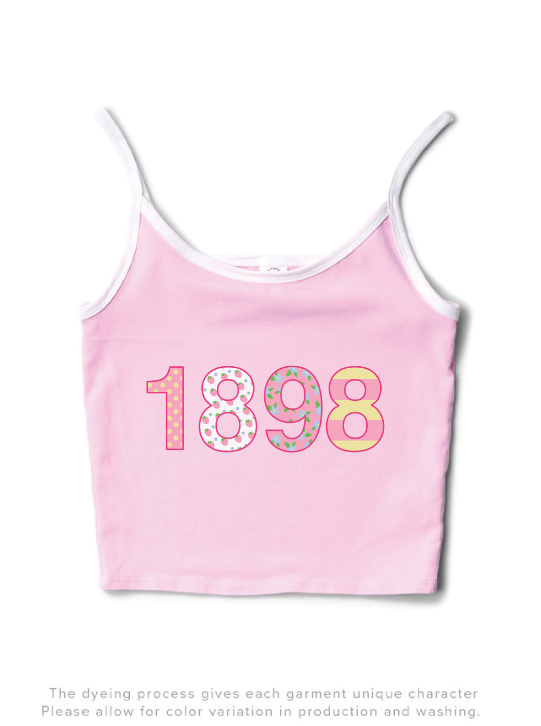 Est Year Coquette Sorority Bubblegum/White Contrast Tank - 2XL