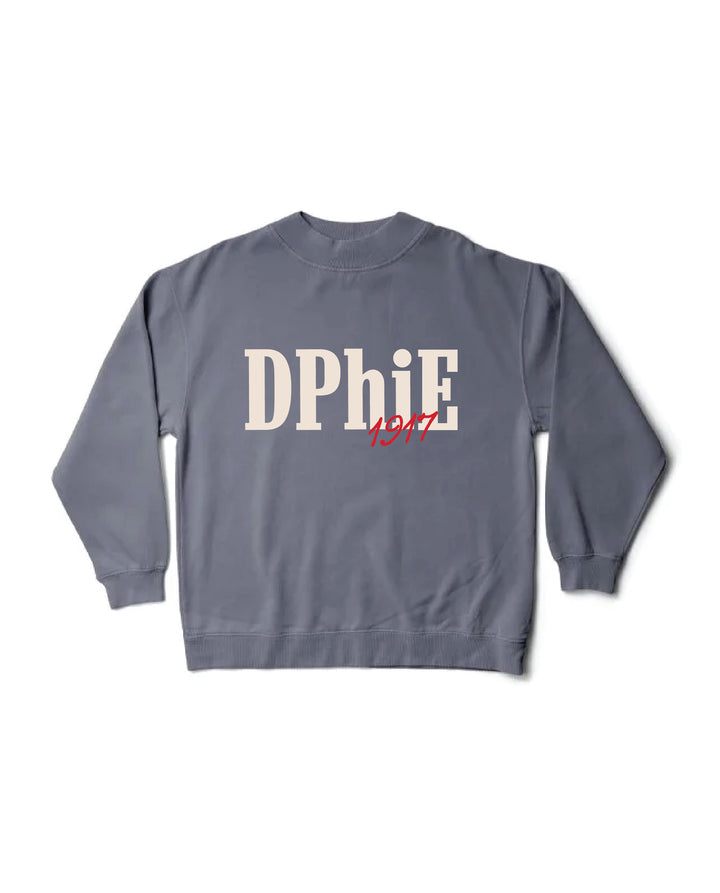 Simple Est Year Mock Neck Sorority Crewneck