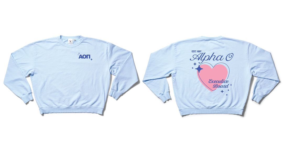 Arctic Blue Executive Board Sorority Light Weight Crewneck