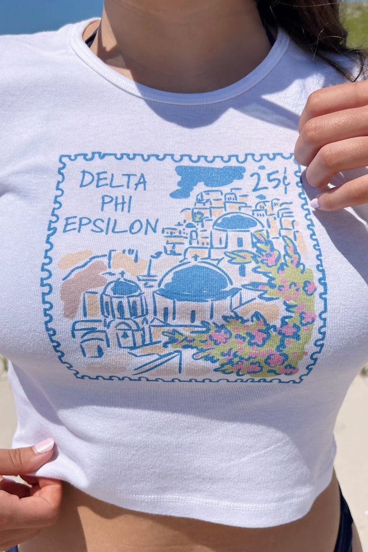 Traveling Stamp Sorority Baby Tee
