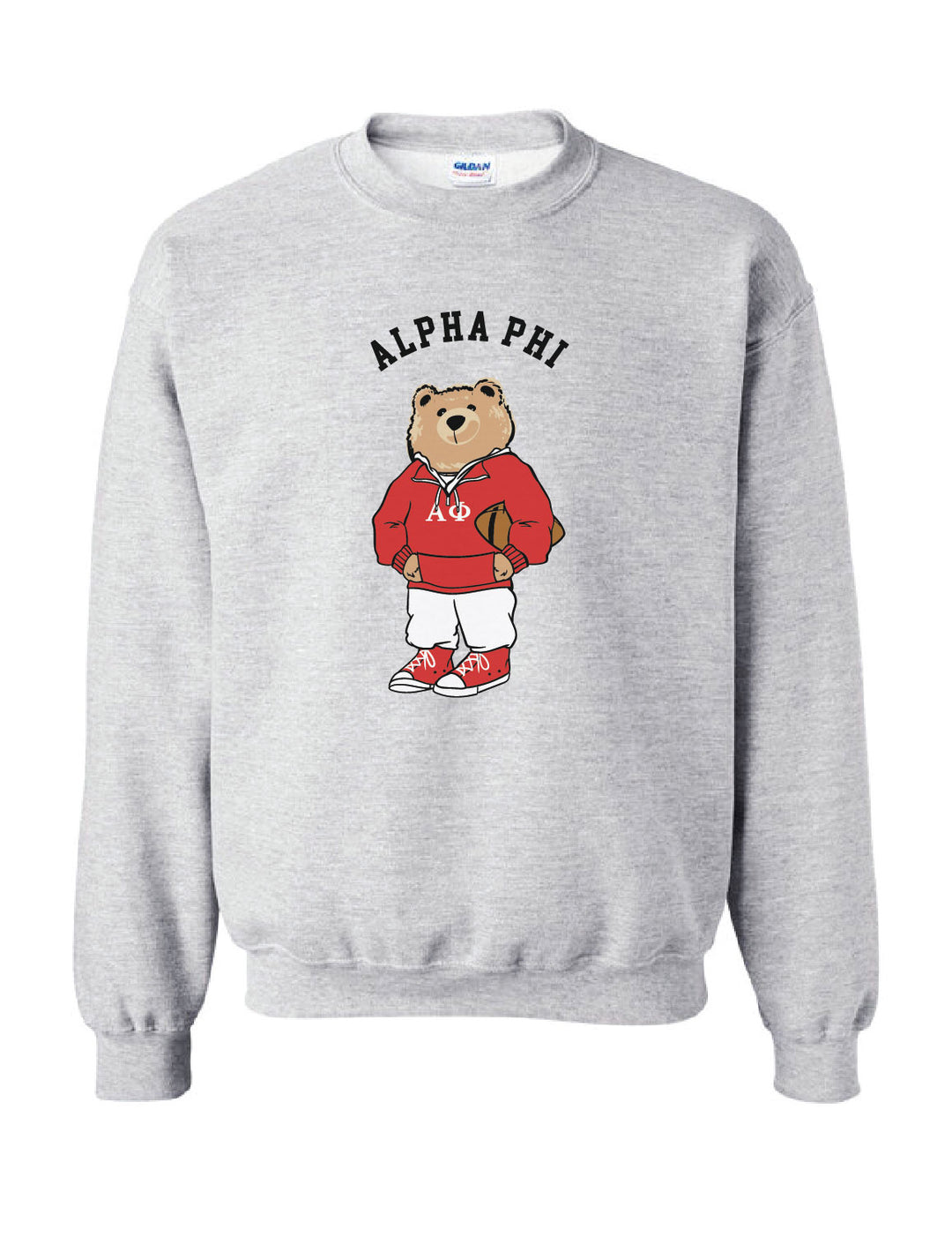 Collegiate Football Bear Sorority Crewneck - 2XL - 3XL