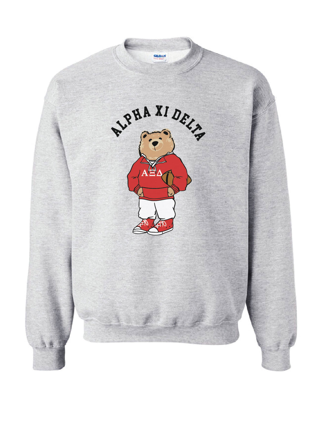 Collegiate Football Bear Sorority Crewneck - 2XL - 3XL