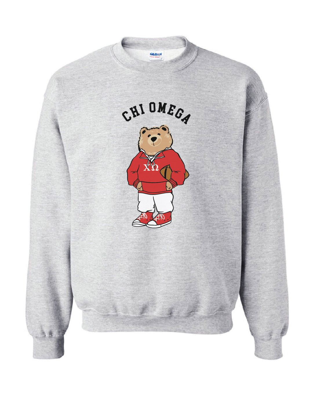 Collegiate Football Bear Sorority Crewneck - 2XL - 3XL