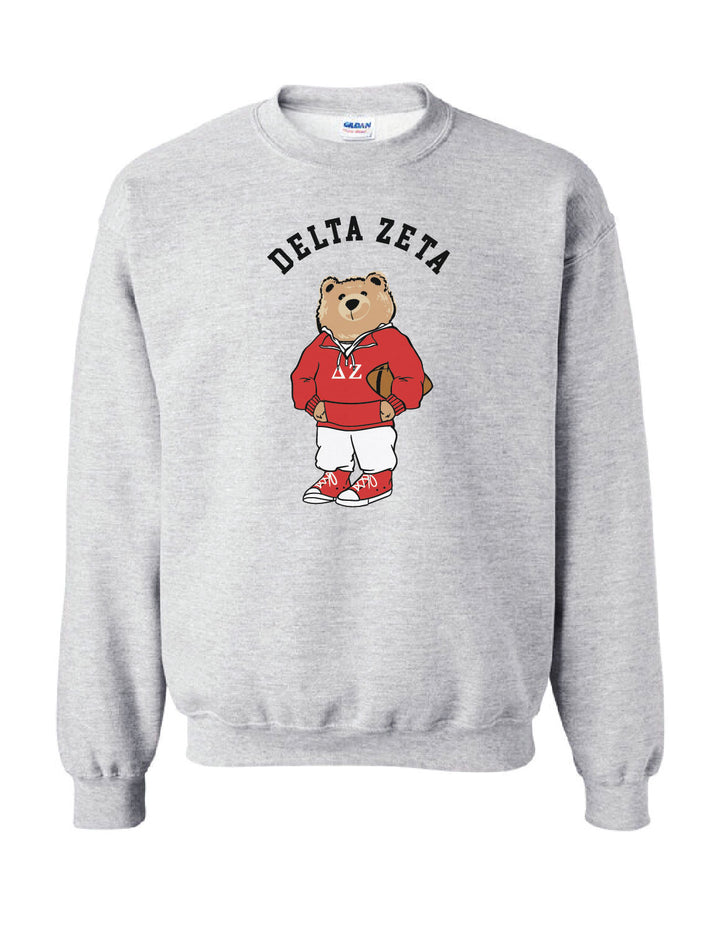 Collegiate Football Bear Sorority Crewneck - 2XL - 3XL