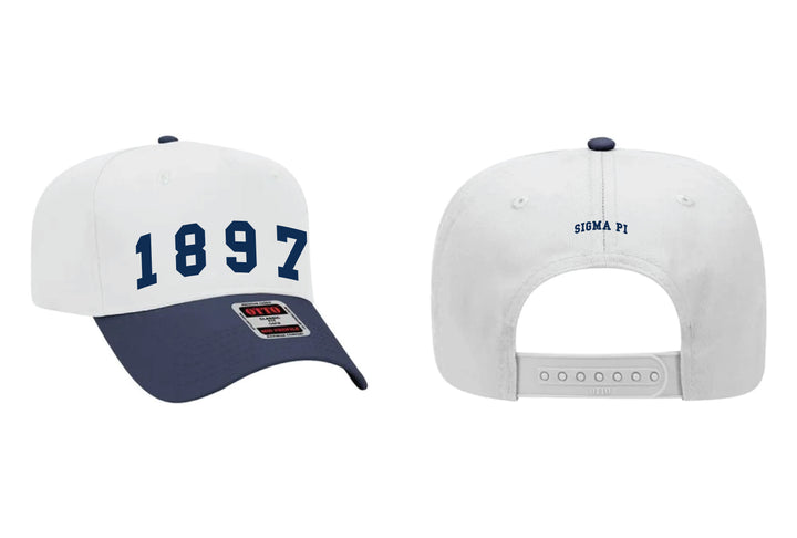 Est Year Embroidered Navy/White Fraternity Hat