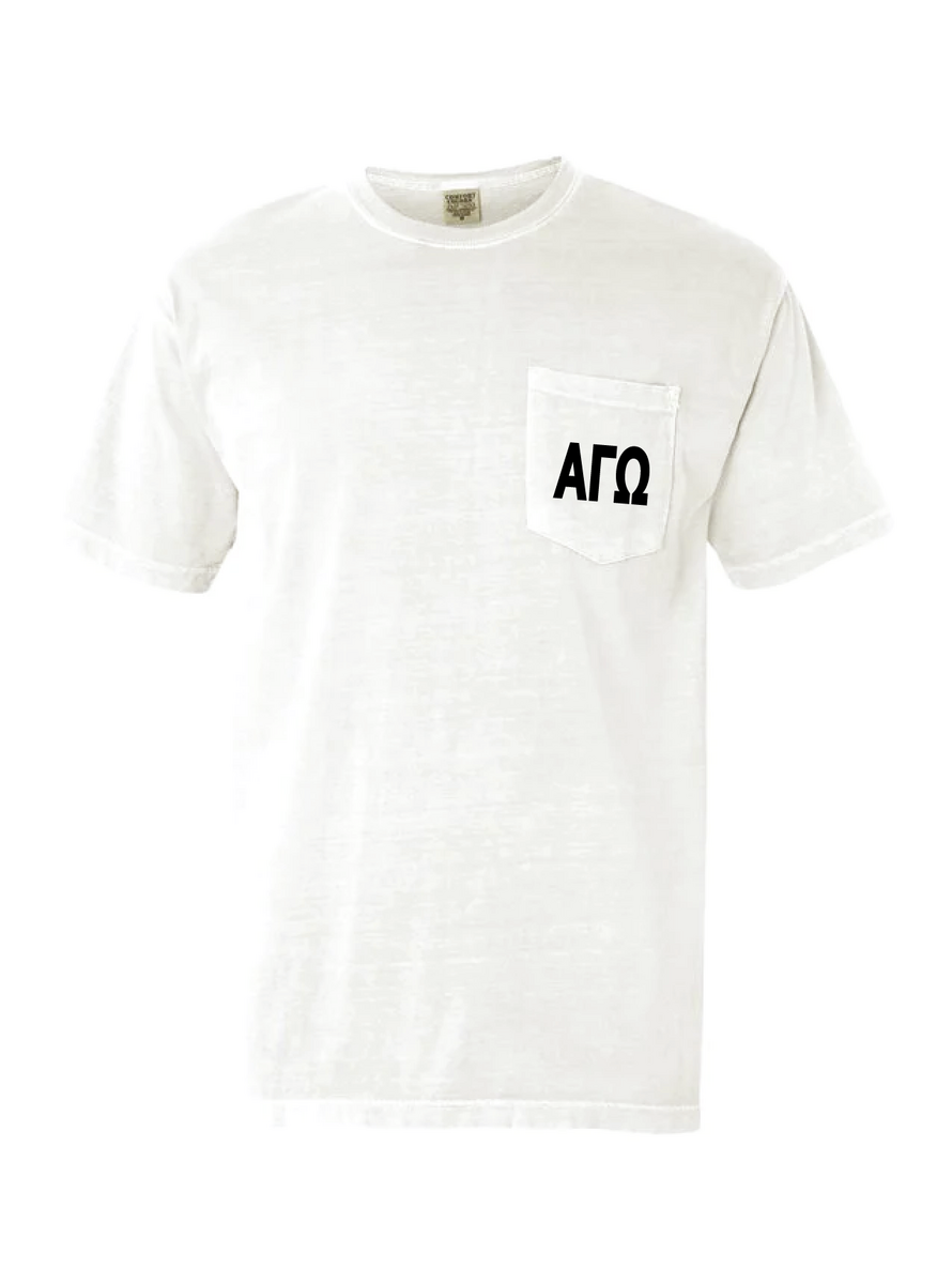 Alpha Gamma Omega Wave Pocket Tee