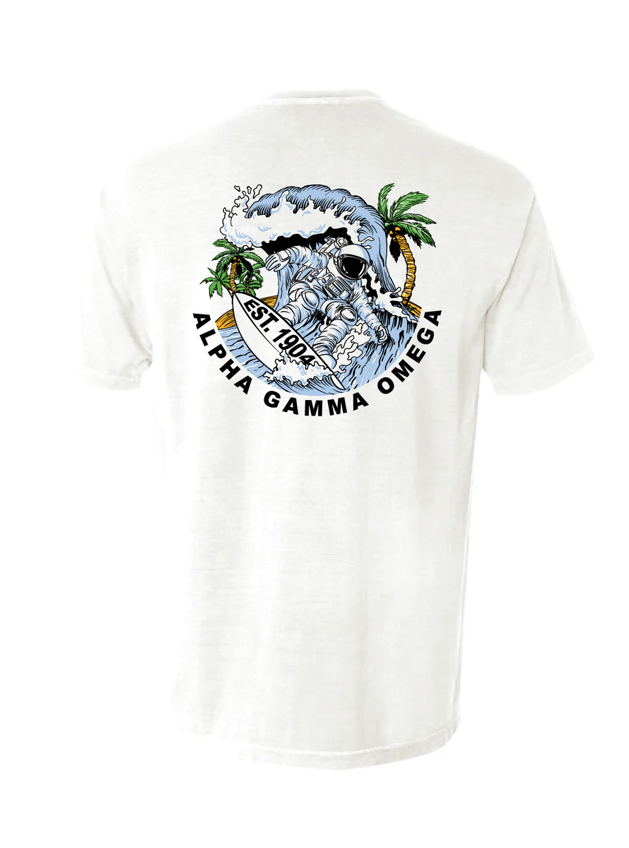 Alpha Gamma Omega Wave Pocket Tee