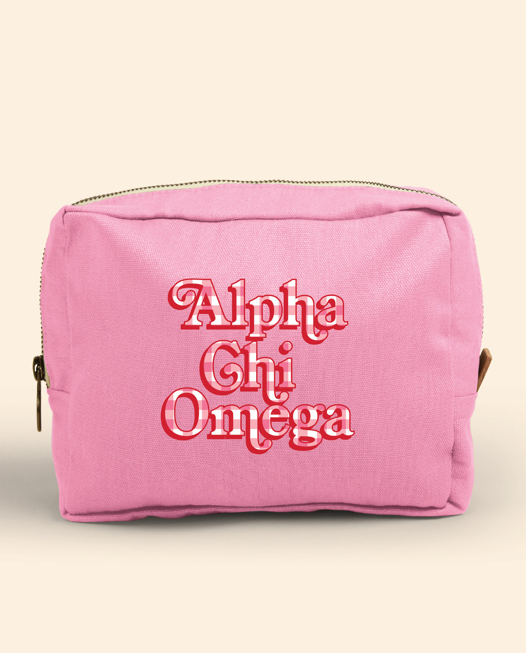 Gingham Print Sorority Make-Up Pouch