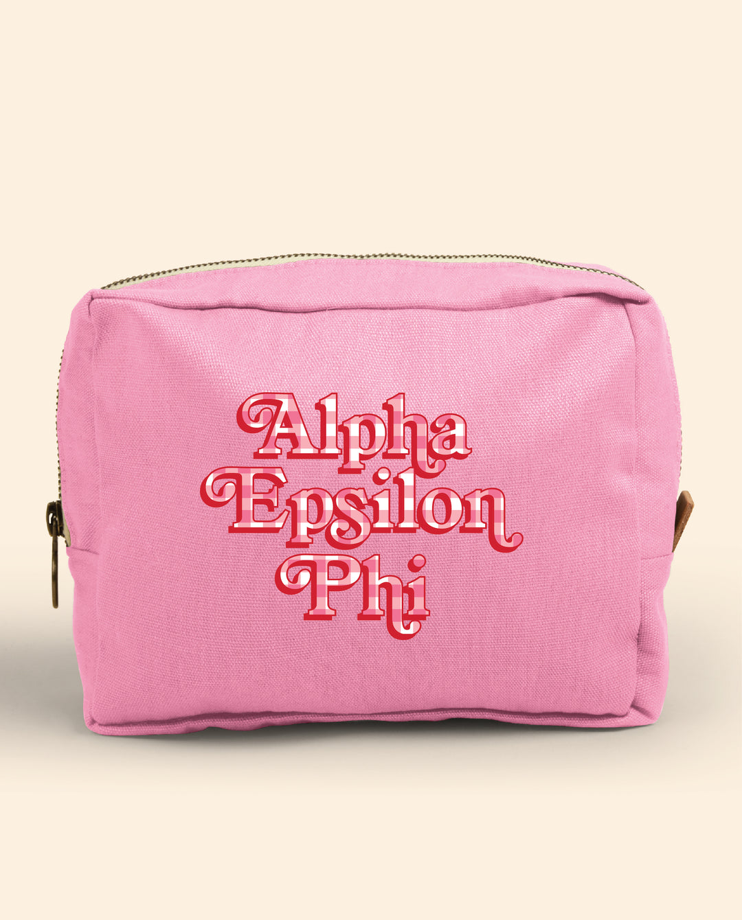 Gingham Print Sorority Make-Up Pouch
