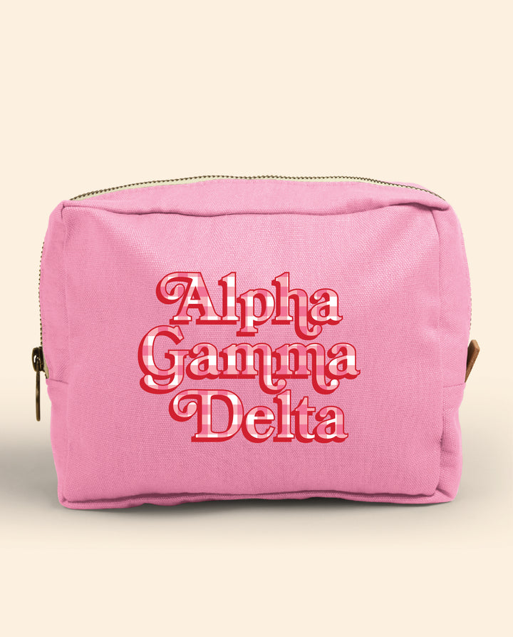 Gingham Print Sorority Make-Up Pouch