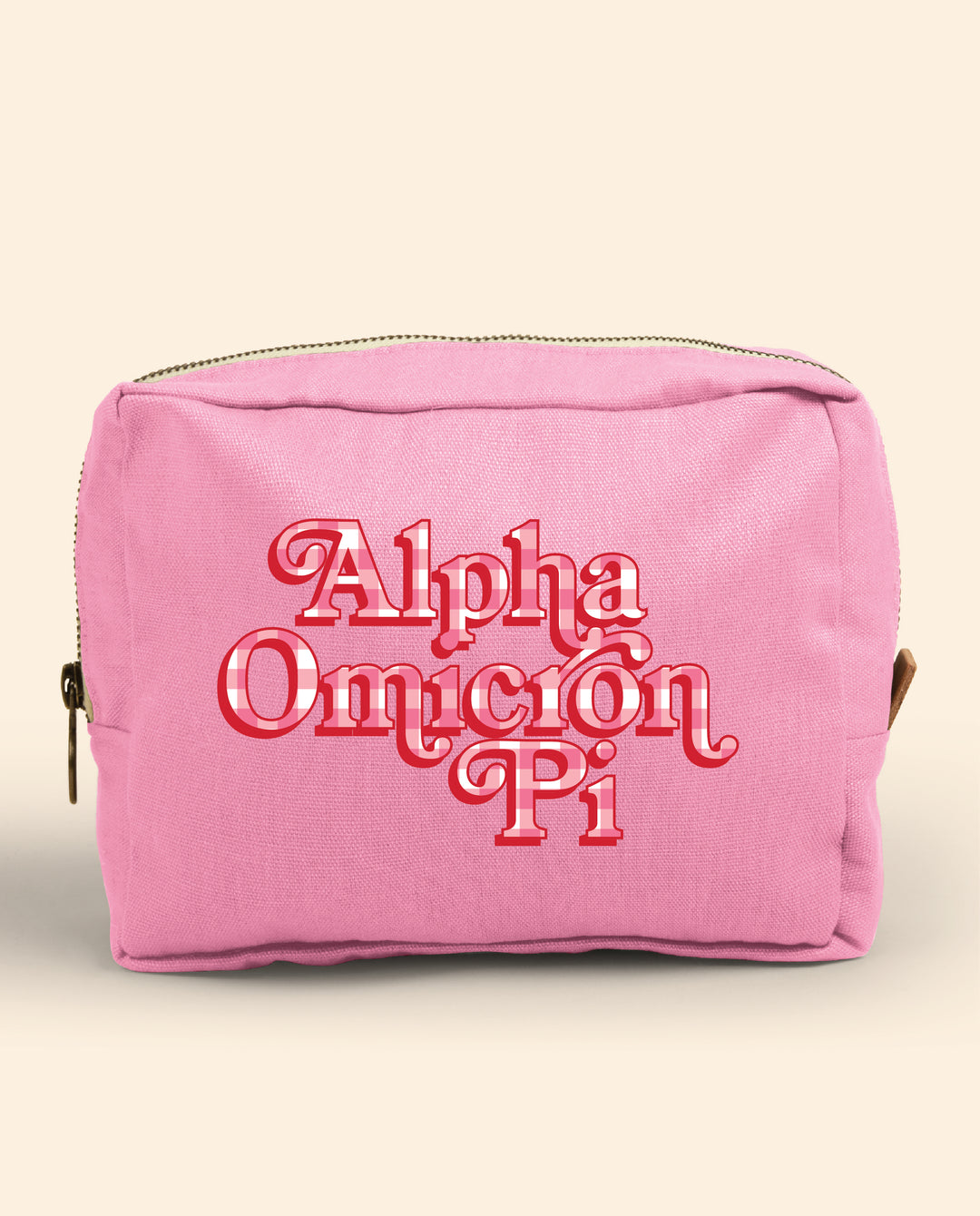 Gingham Print Sorority Make-Up Pouch