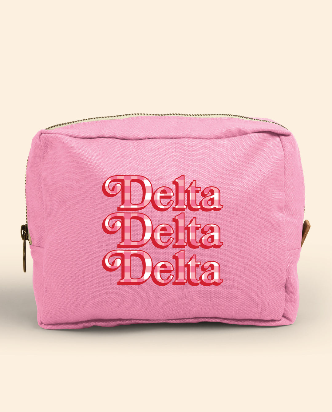 Gingham Print Sorority Make-Up Pouch