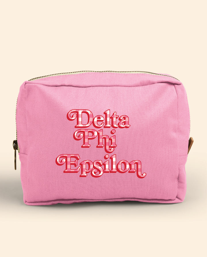 Gingham Print Sorority Make-Up Pouch