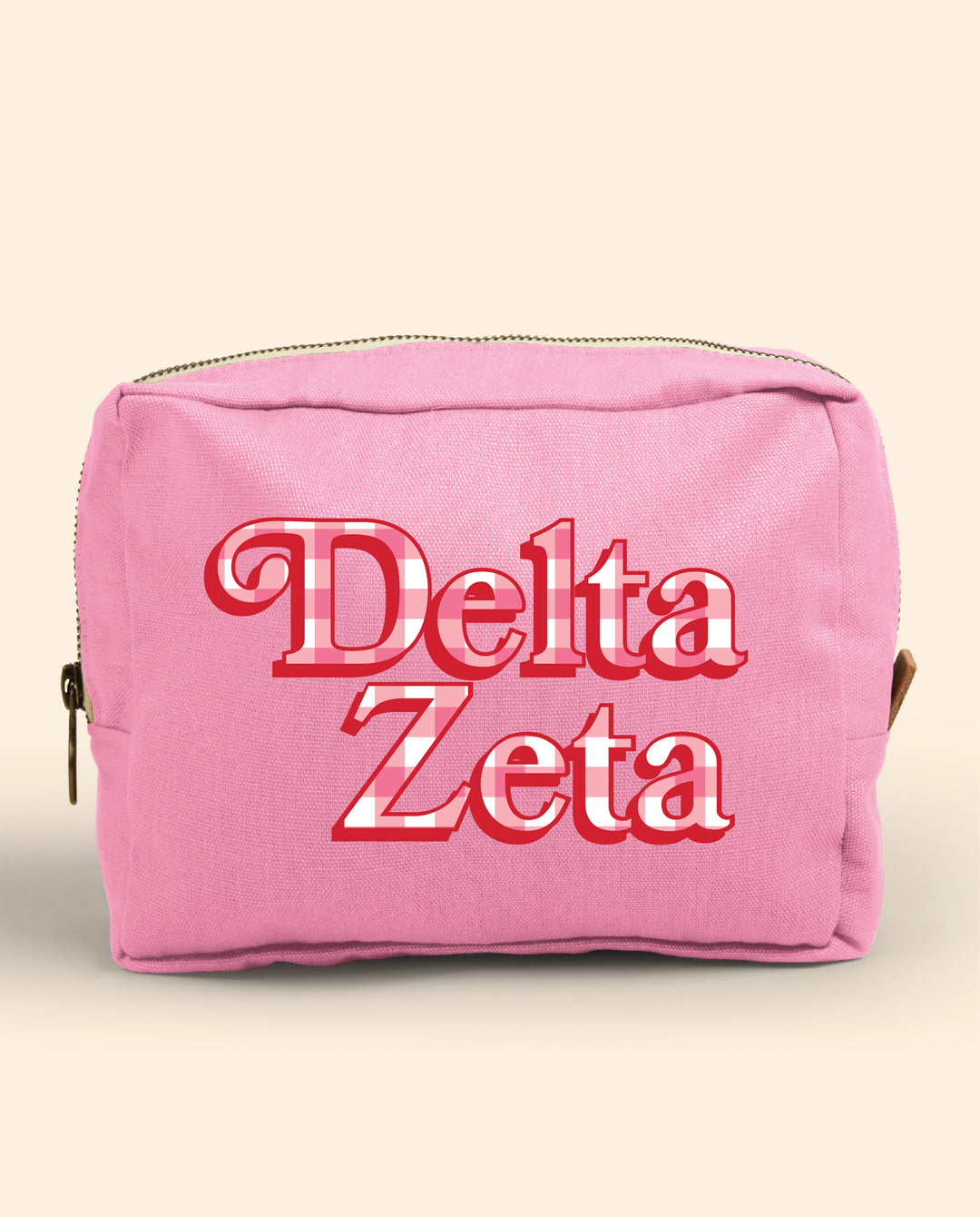 Gingham Print Sorority Make-Up Pouch