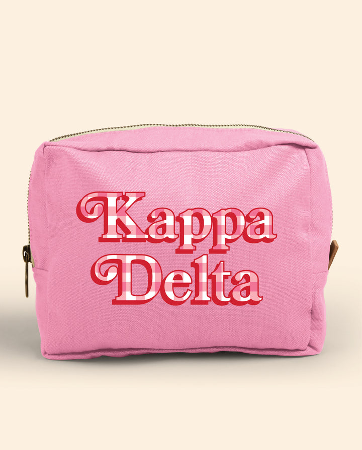 Gingham Print Sorority Make-Up Pouch