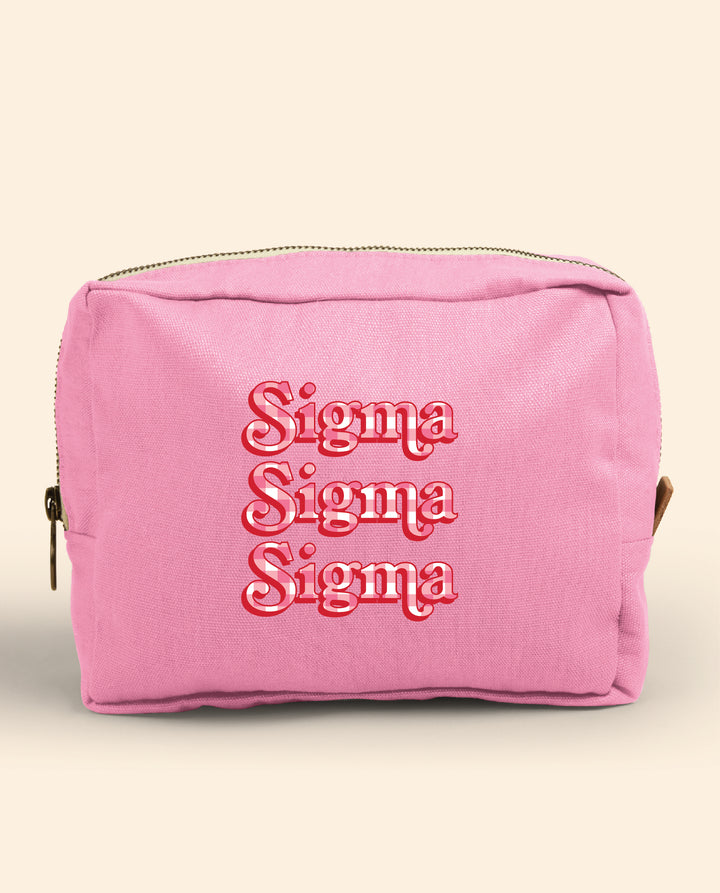 Gingham Print Sorority Make-Up Pouch