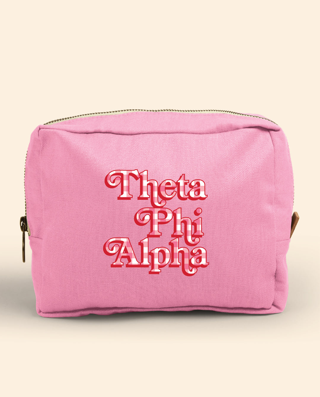 Gingham Print Sorority Make-Up Pouch