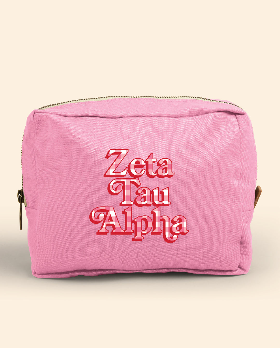 Gingham Print Sorority Make-Up Pouch