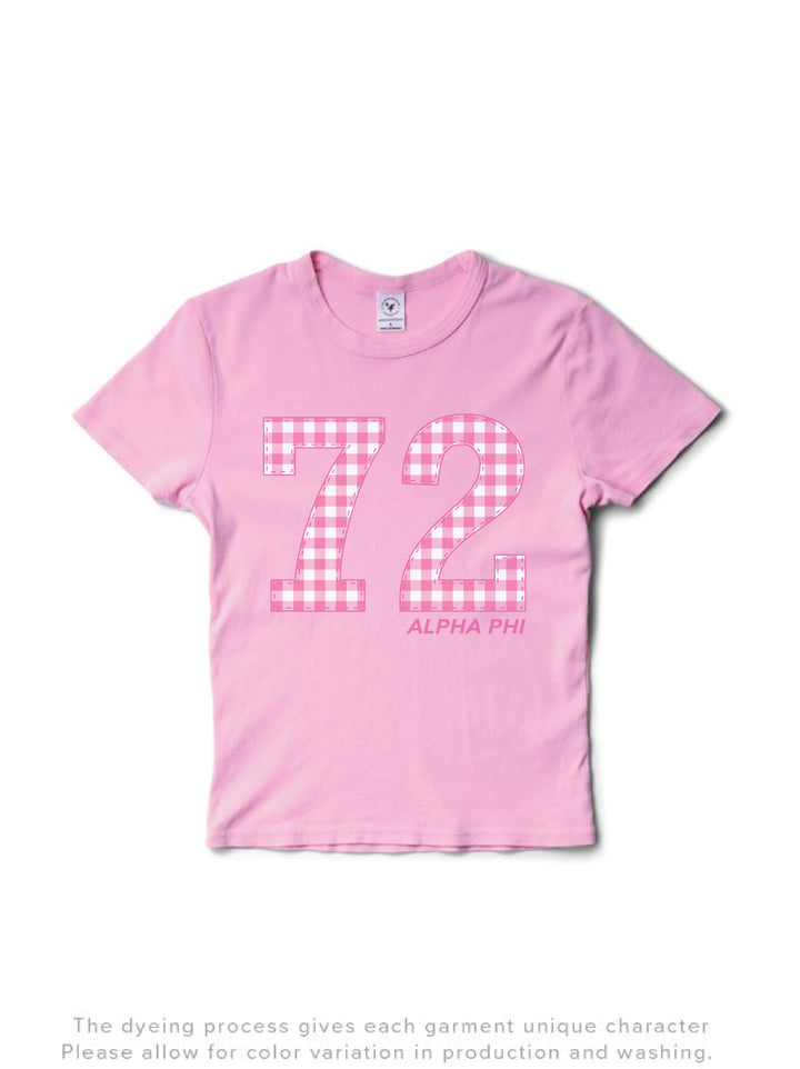Bubblegum Gingham Year Sorority Baby Tee