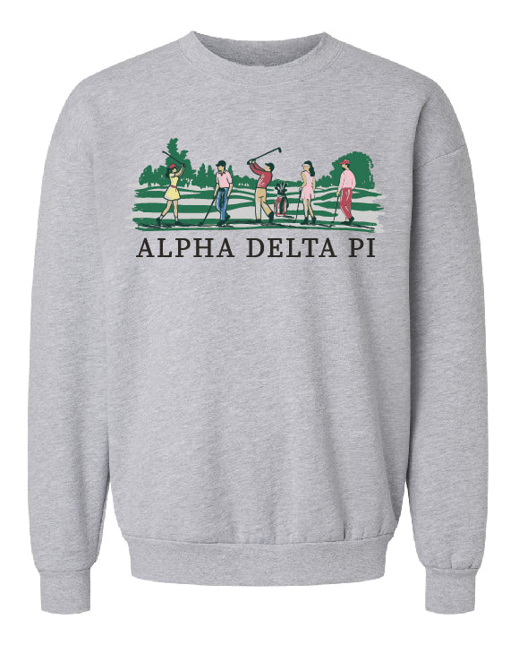 Golfer Alpha Delta Pi Crewneck