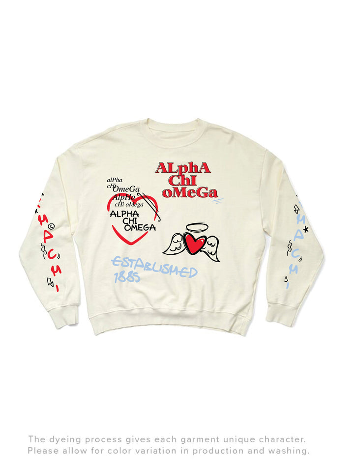 Vanilla Ice Graffiti Sorority Light Weight Crewneck