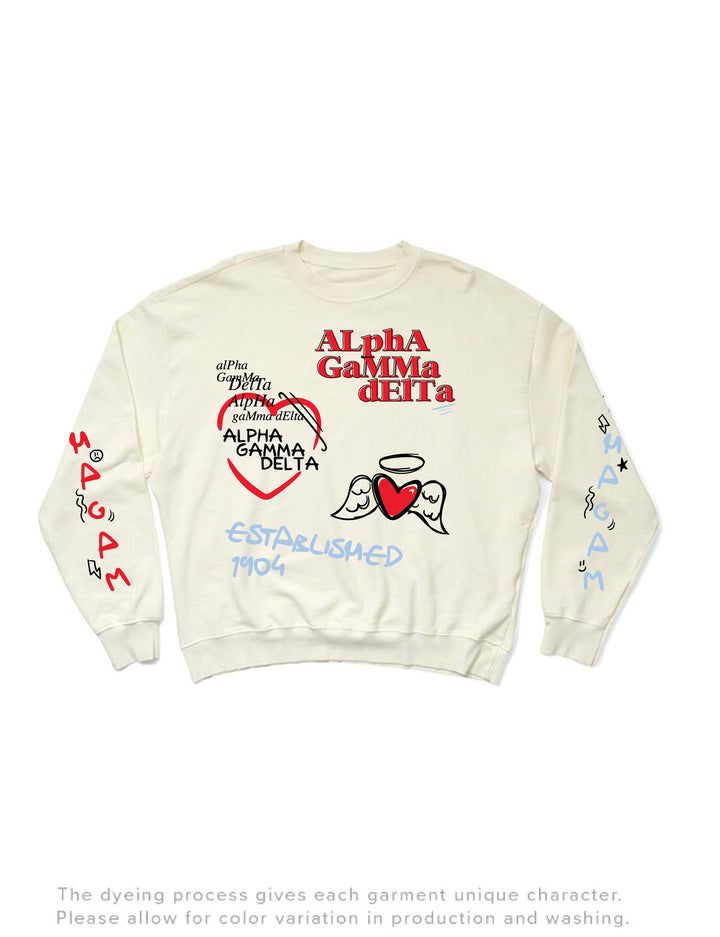 Vanilla Ice Graffiti Sorority Light Weight Crewneck