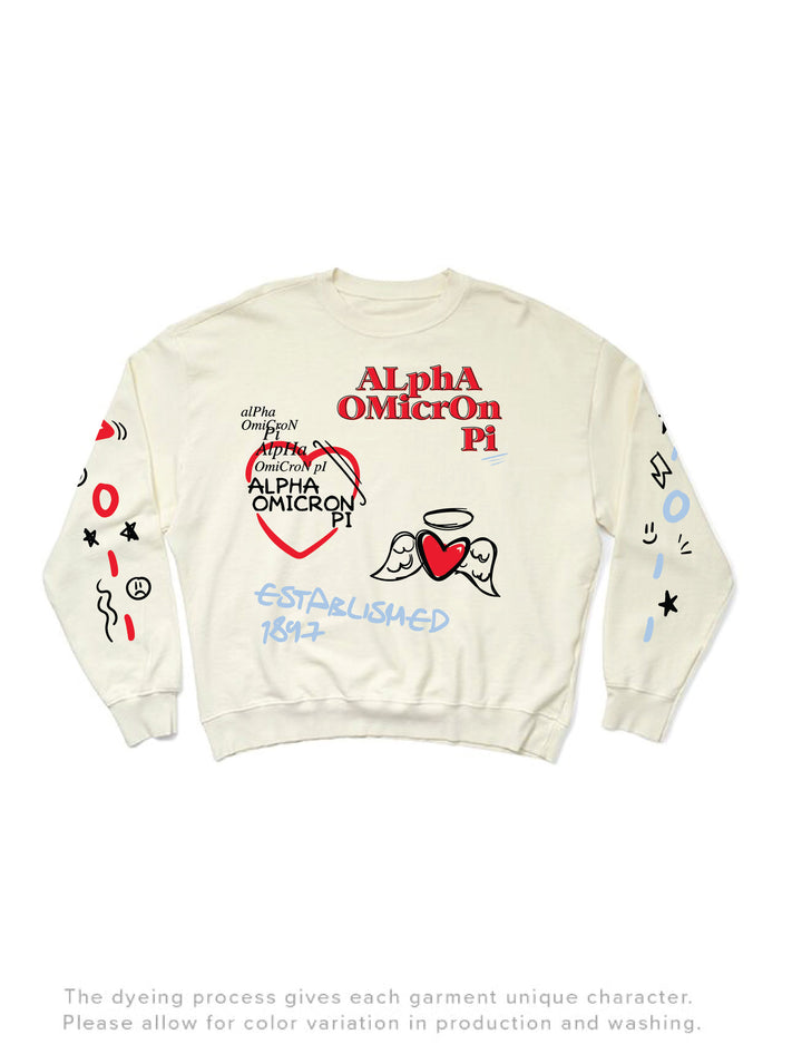 Vanilla Ice Graffiti Sorority Light Weight Crewneck