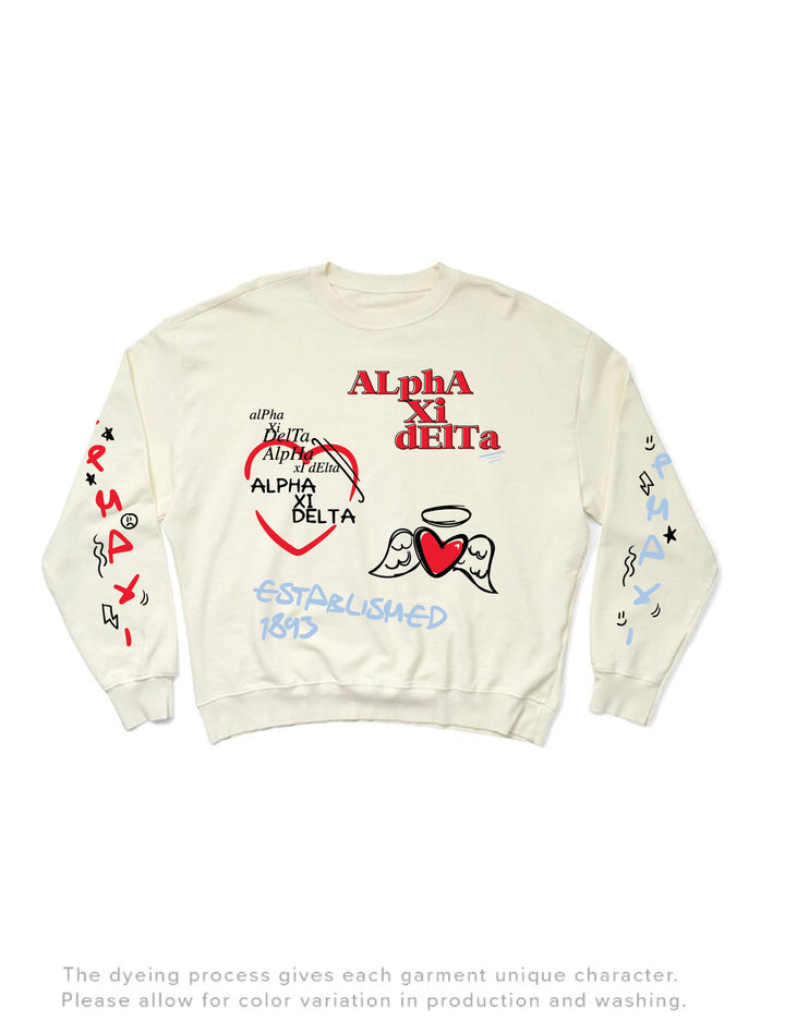 Vanilla Ice Graffiti Sorority Light Weight Crewneck