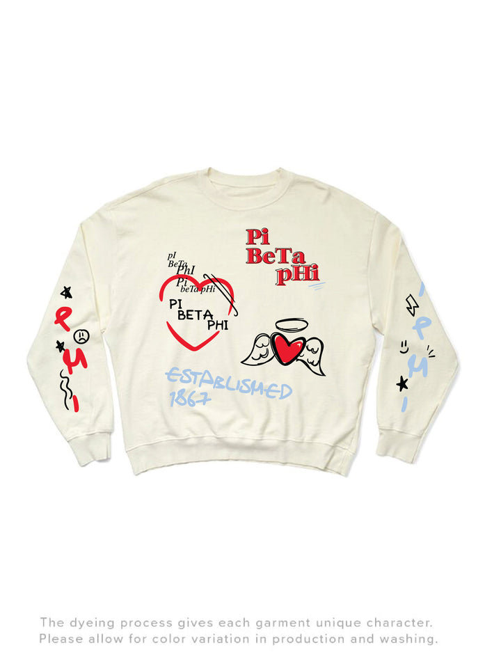 Vanilla Ice Graffiti Sorority Light Weight Crewneck