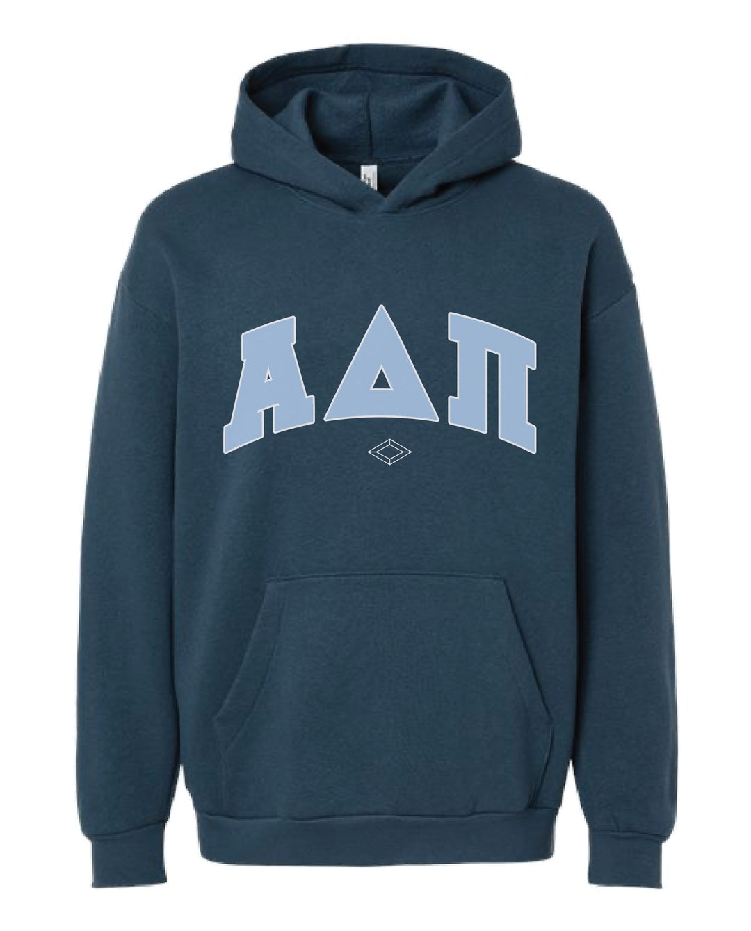 Alpha Delta Pi Greek Letter Sea Blue Hoodie