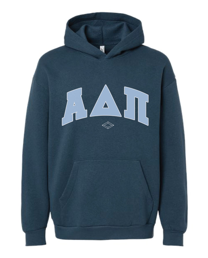 Greek Letter Sea Blue Sorority Hoodie